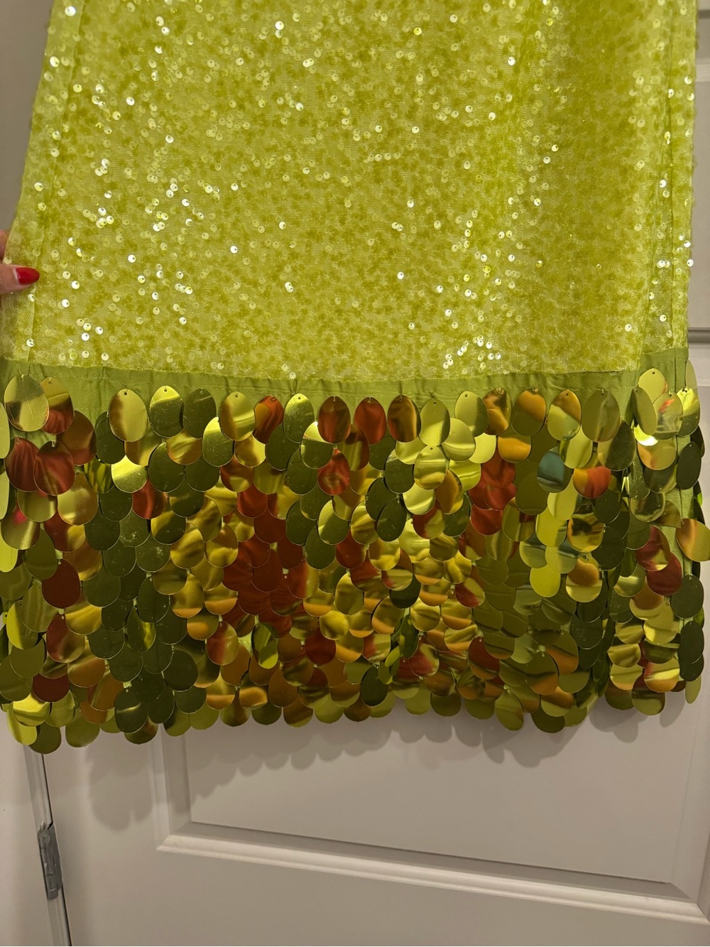 SIMON MILLER IMOGEN SEQUIN MIDI DRESS IN PERIDOT COMBO - Picture 11 of 14